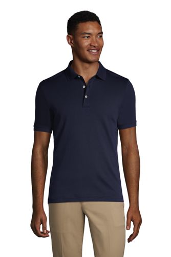 Polo Supima Interlock Coupe Moderne Manches Courtes, Homme Stature Standard