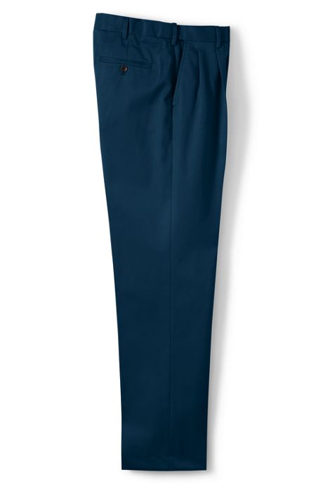 Men S Comfort Waist Pleated No Iron Twill Dress Pants Pants