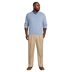 Men's Big and Tall Traditional Fit Pleated No Iron Chino Pants, alternative image