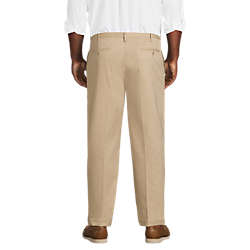 Men's Big and Tall Traditional Fit Pleated No Iron Chino Pants, Back