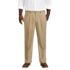 Men's Big and Tall No Iron Traditional Fit Pleated Front Chino Pant, Front