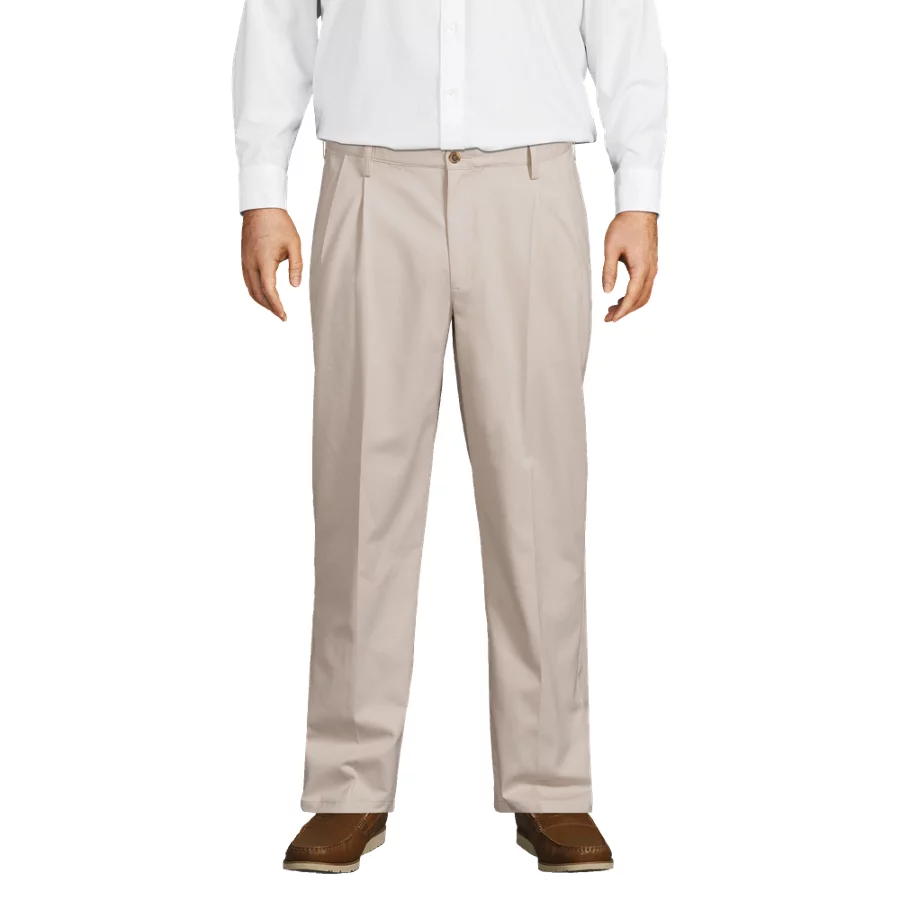 Men's No Iron Traditional Fit Pleated Front Chino Pant view 2