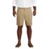 Men's Big and Tall No Iron 9" Comfort Waist Pleated Front Chino Short, Front