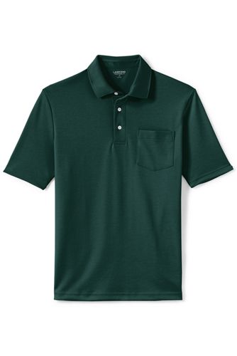 Men's Supima Polo Shirt with Pocket from Lands' End