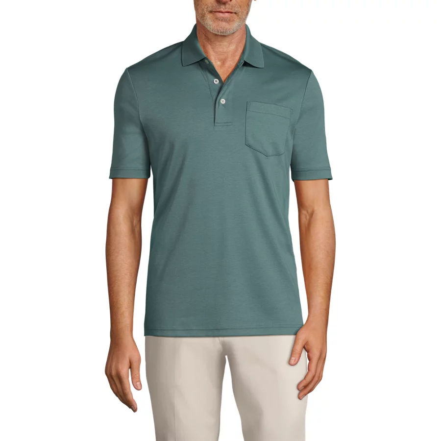 Men's Short Sleeve Cotton Supima Polo Shirt With Pocket