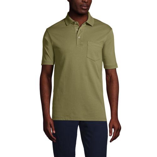 Men's Short Sleeve Super Soft Supima Polo Shirt with Pocket