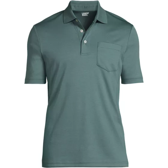 Men's Short Sleeve Cotton Supima Polo Shirt with Pocket - primary