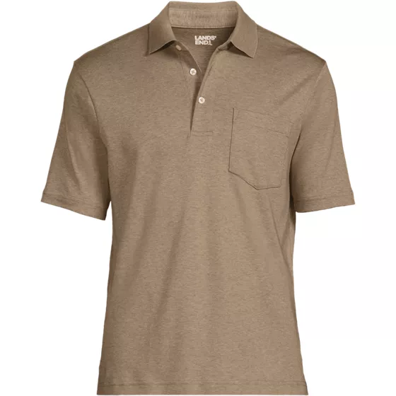 Men's Short Sleeve Cotton Supima Polo Shirt with Pocket - primary