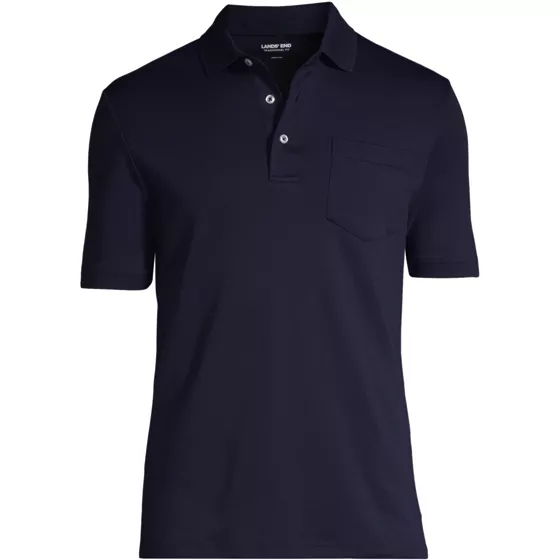 Men's Big and Tall Short Sleeve Cotton Supima Polo Shirt with Pocket - primary