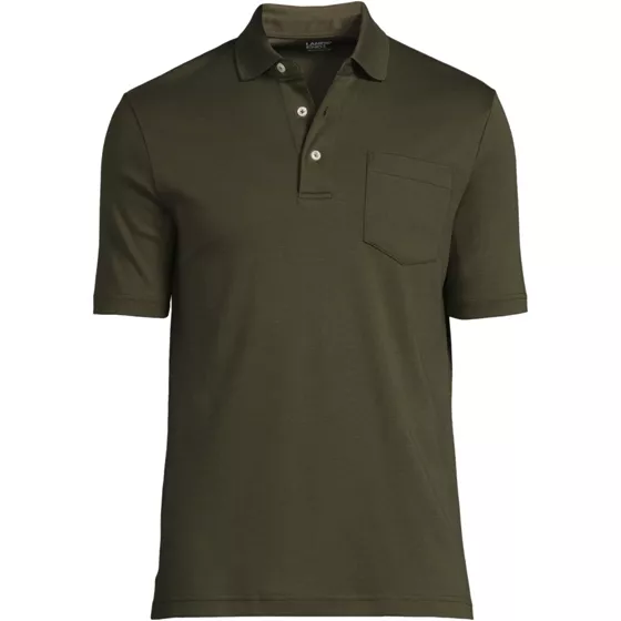 Men's Short Sleeve Cotton Supima Polo Shirt with Pocket - primary