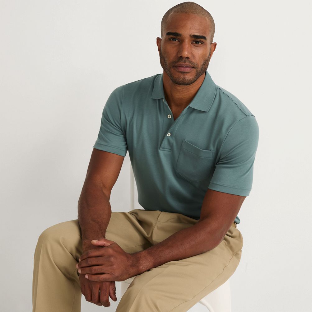 Men's supima cotton polo shirts online