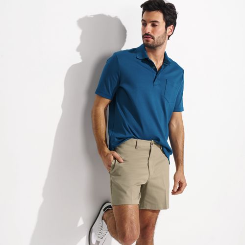 Buy Men's Trendy Short Sleeve Henley Collared Shirts and Shorts Printed  Suits Relaxed Fit Athletic Sportswear with Pockets 2023