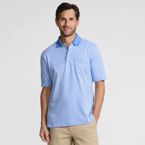 Men's Short Sleeve Cotton Supima Polo Shirt with Pocket - primary