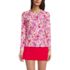 Women's Crew Neck Long Sleeve Rash Guard UPF 50 Sun Protection Swim Tee, Front