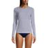Women's Crew Neck Long Sleeve Rash Guard UPF 50 Sun Protection Swim Tee, Front