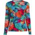 Women's Plus Size SunShade UPF 50 Long Sleeve Relaxed Rash Guard Print, Front