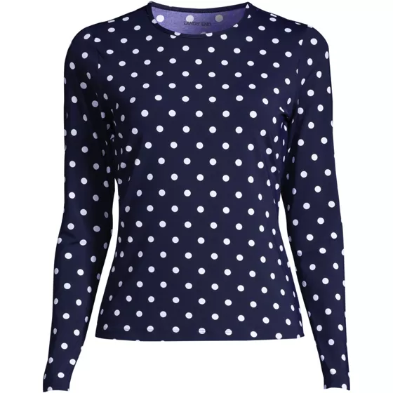 Women's Petite SunShade UPF 50 Long Sleeve Rash Guard Swim Tee - primary