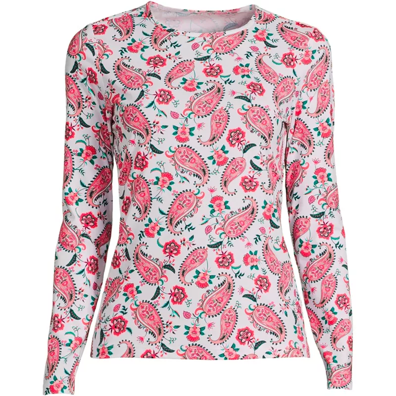 Women's SunShade UPF 50 Long Sleeve Rash Guard Swim Tee, Front