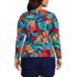 Women's Plus Size SunShade UPF 50 Long Sleeve Relaxed Rash Guard Print, Back