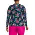 Women's Plus Size SunShade UPF 50 Long Sleeve Relaxed Rash Guard Print, Back