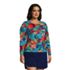 Women's Plus Size SunShade UPF 50 Long Sleeve Relaxed Rash Guard Print, alternative image
