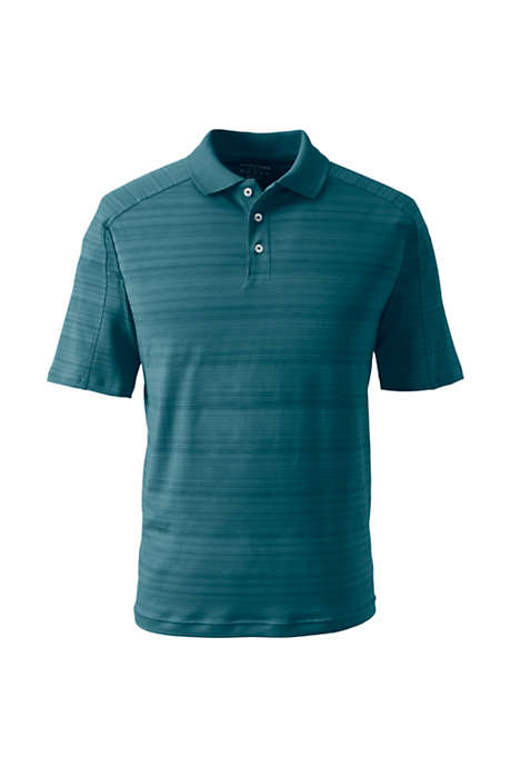 Men's Custom Embroidered Logo Short Sleeve Stripe Active Polo Shirt