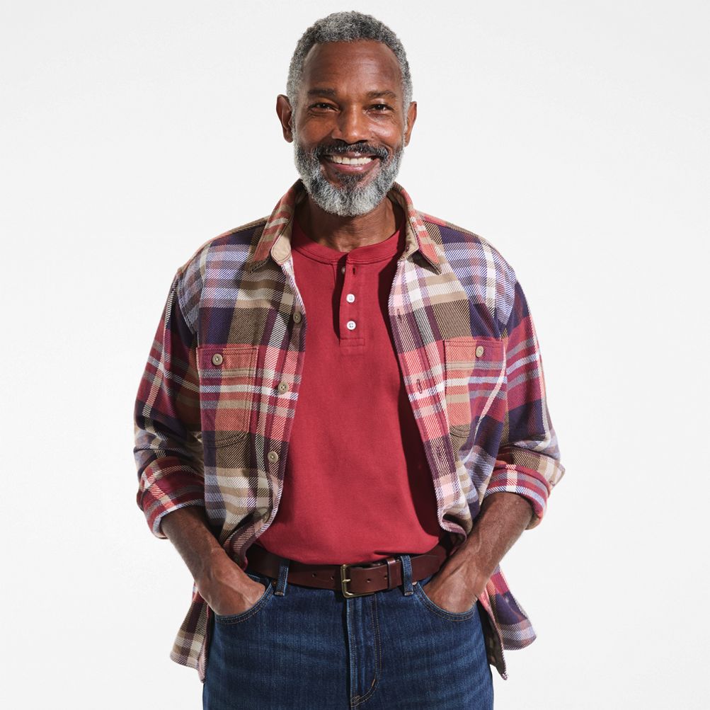 Men's Short Sleeve Super-T Henley | Lands' End