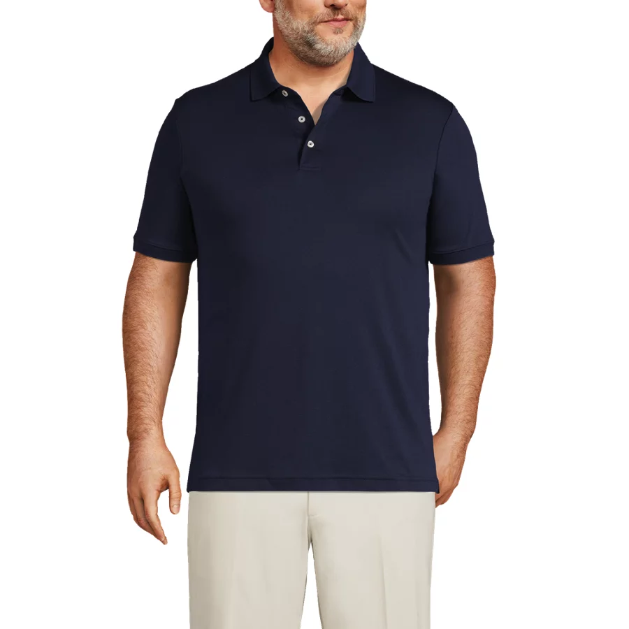 School Uniform Men's Short Sleeve Cotton Supima Polo Shirt view 4