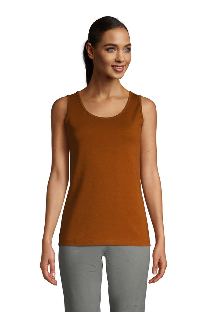Lands' EndWomen's Tall Cotton Tank Top Lands' End Tan XL DailyMail