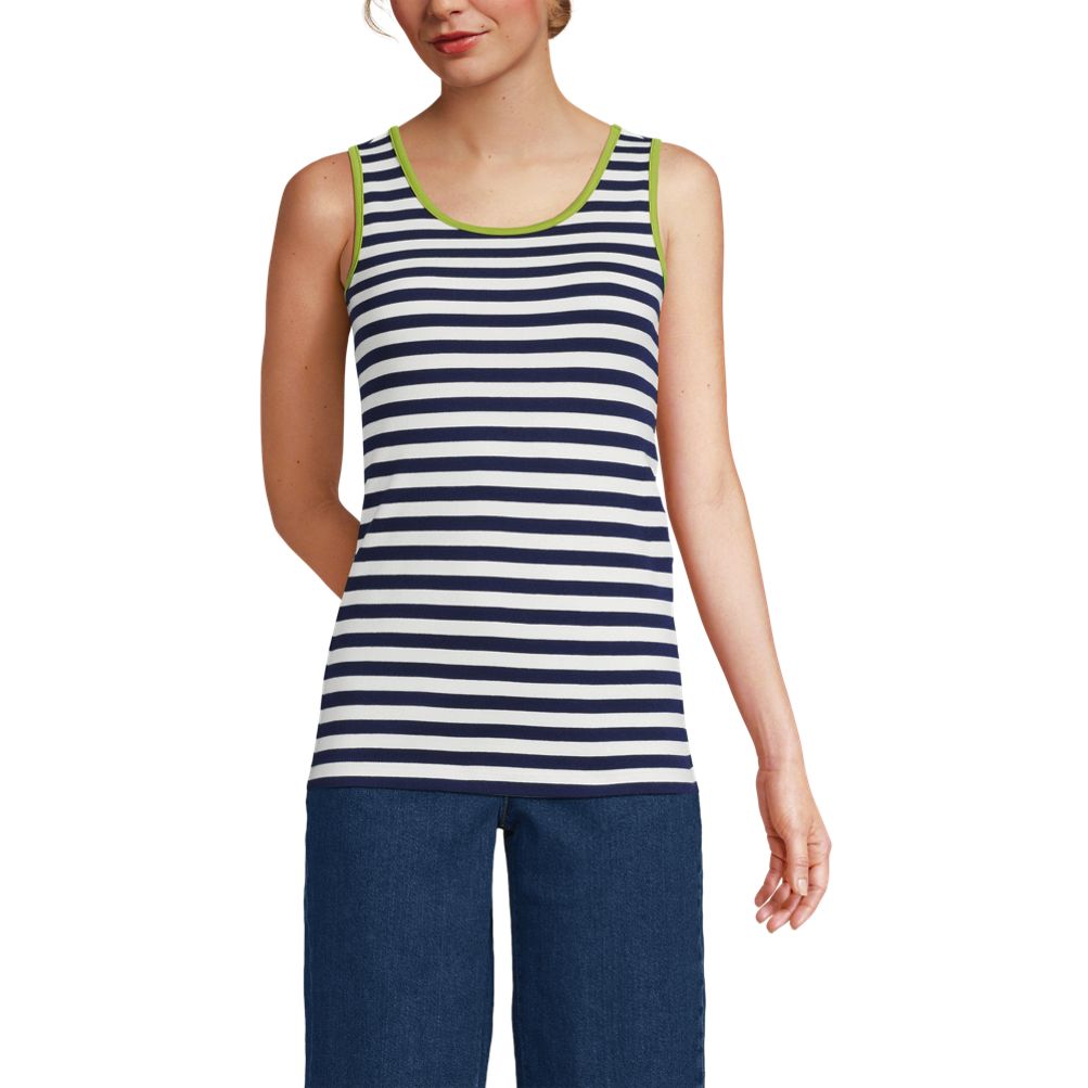 売れ筋商品|||ランズエンド カットソー トップス レディース Women's Cotton Tank Top Forest moss Women's Cotton Tank Top | Lands' End