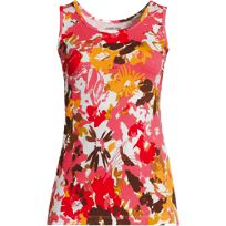 売れ筋商品|||ランズエンド カットソー トップス レディース Women's Pointelle Rib UNeck Tank Papaya orange Lands' End Women's Pointelle Rib UNeck Tank - X-Small