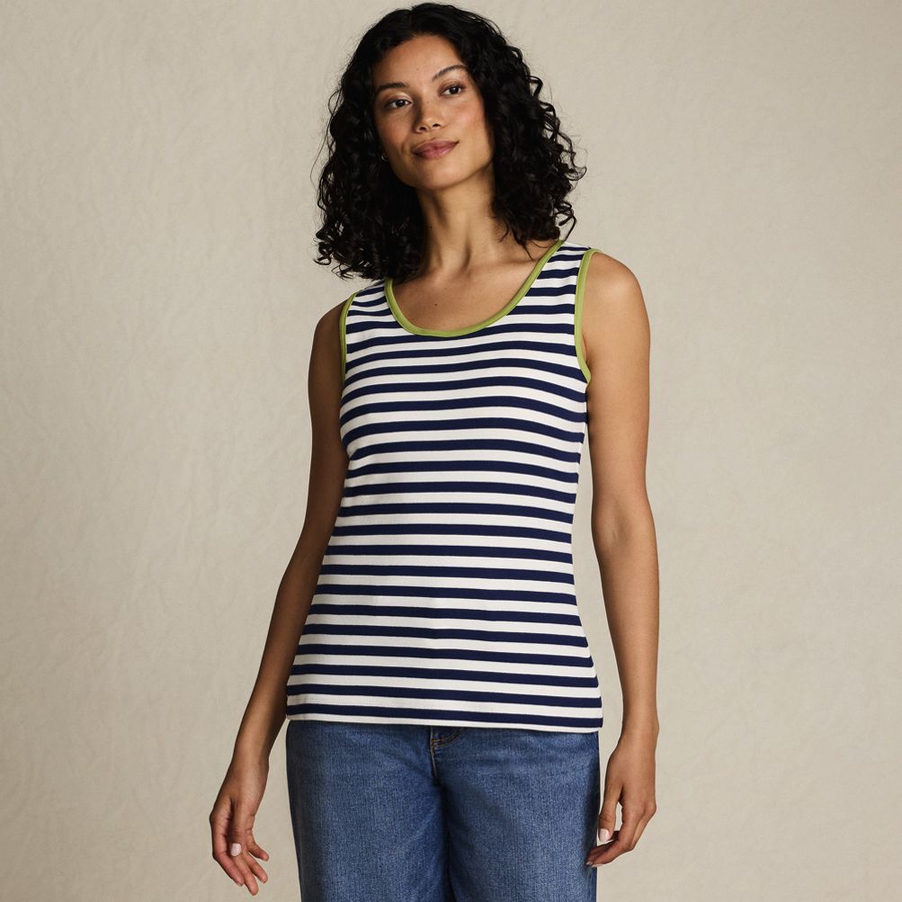 売れ筋商品|||ランズエンド カットソー トップス レディース Women's Cotton Tank Top Forest moss Women's Cotton Tank Top | Lands' End