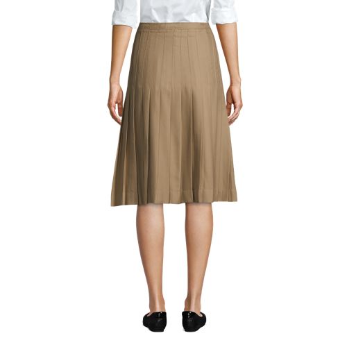 Pleated Midi Skirt Lands' End