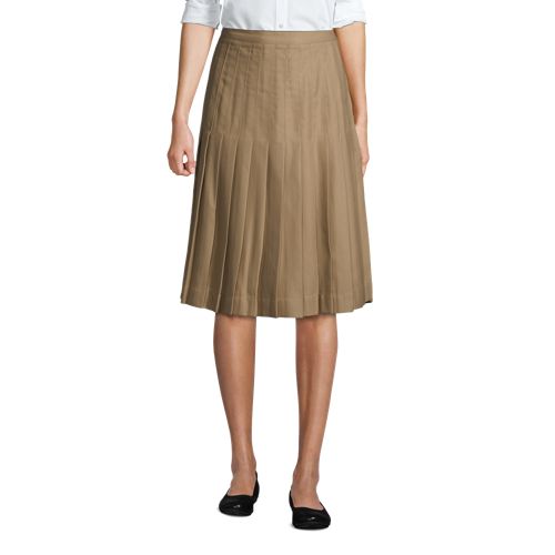 School Uniform Girls Ponte Pleat Skirt at the Knee