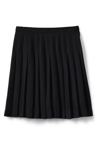 black pleated skirt