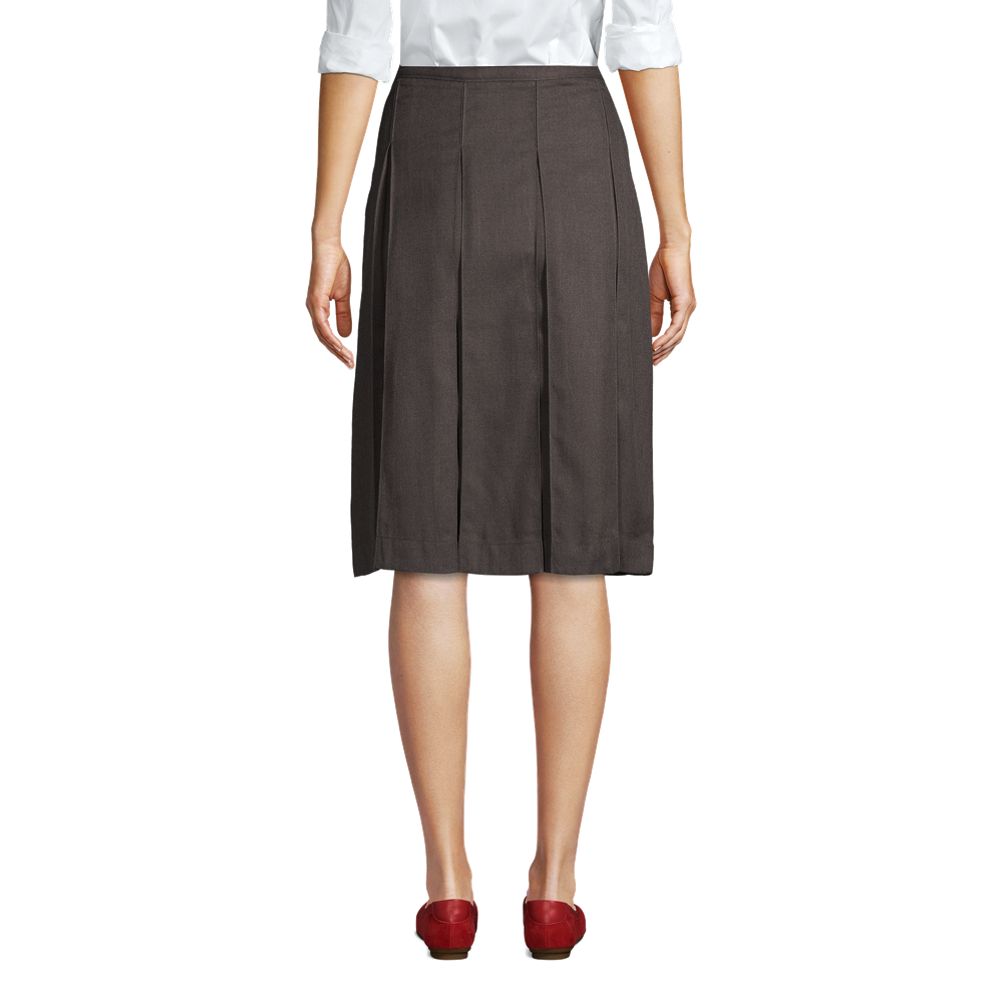 Women's Box Pleat Skirt Below the Knee