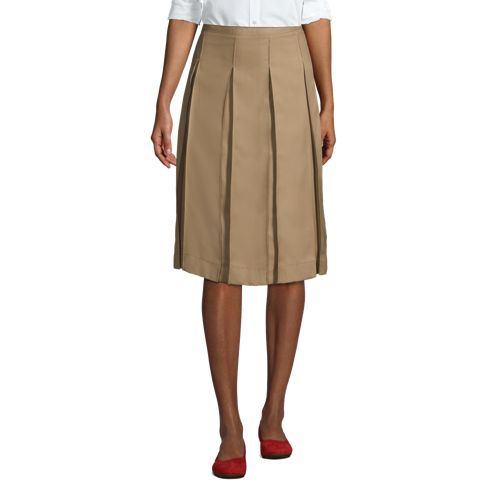 Women's Poly Crepe Pleated Midi Skirt