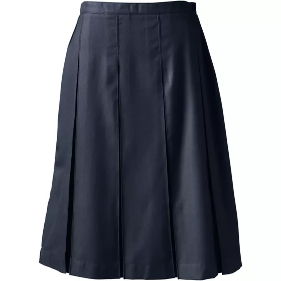 Women's Box Pleat Skirt Below the Knee - primary
