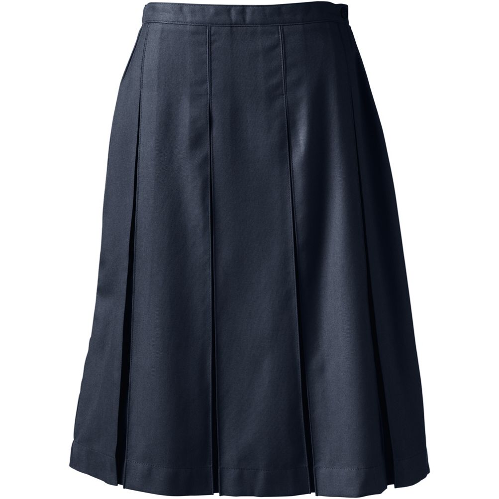 Women's Box Pleat Skirt Below the Knee