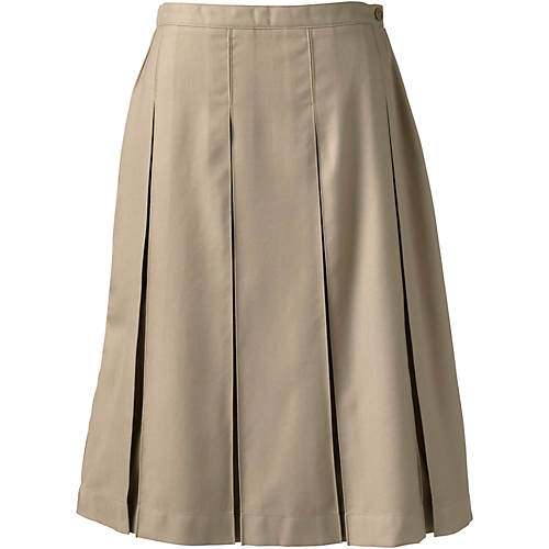 Women's Box Pleat Skirt Below the Knee - Secondary