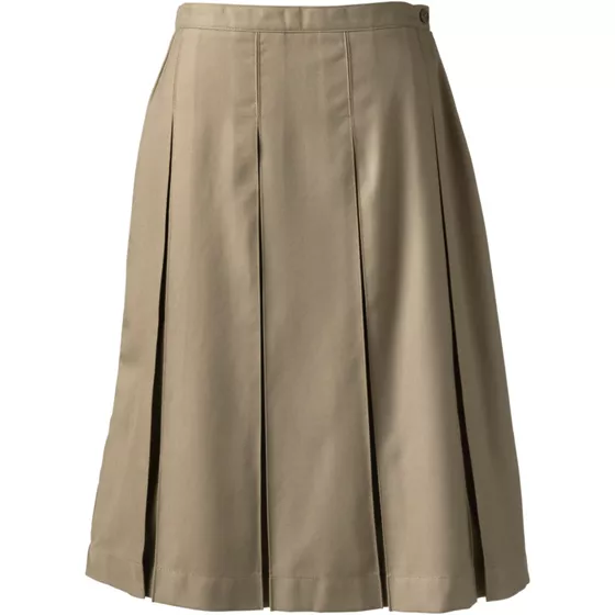 Women's Box Pleat Skirt Below the Knee - primary