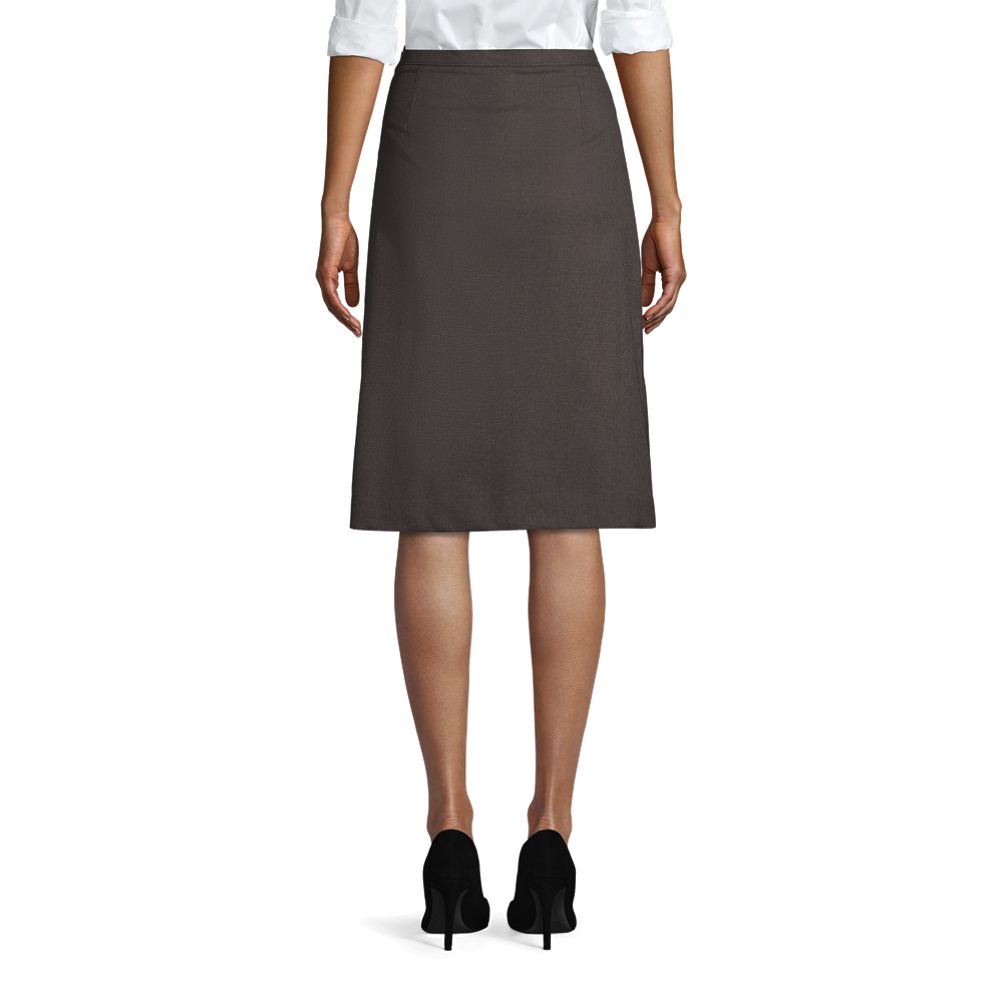 Women's Solid A-line Skirt Below the Knee