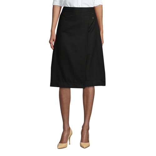 Women's Solid A-line Skirt Below the Knee | Lands' End