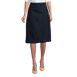 Women's Solid A-line Skirt Below the Knee, Front