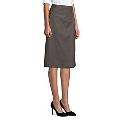 Women's Solid A-line Skirt Below the Knee, alternative image