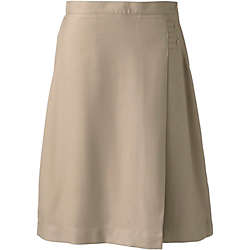 Women's Solid A-line Skirt Below the Knee, Front