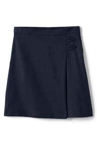 Girls Solid A-line Skirt Below the Knee from Lands' End