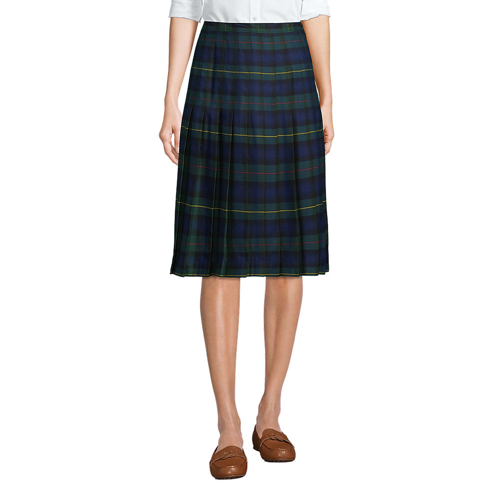 Tartan Plaid Virgin Wool Kilt Midi Skirt Lafayette 148 NY, 59% OFF