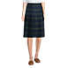 Women's Plaid Pleated Skirt Below the Knee, Front