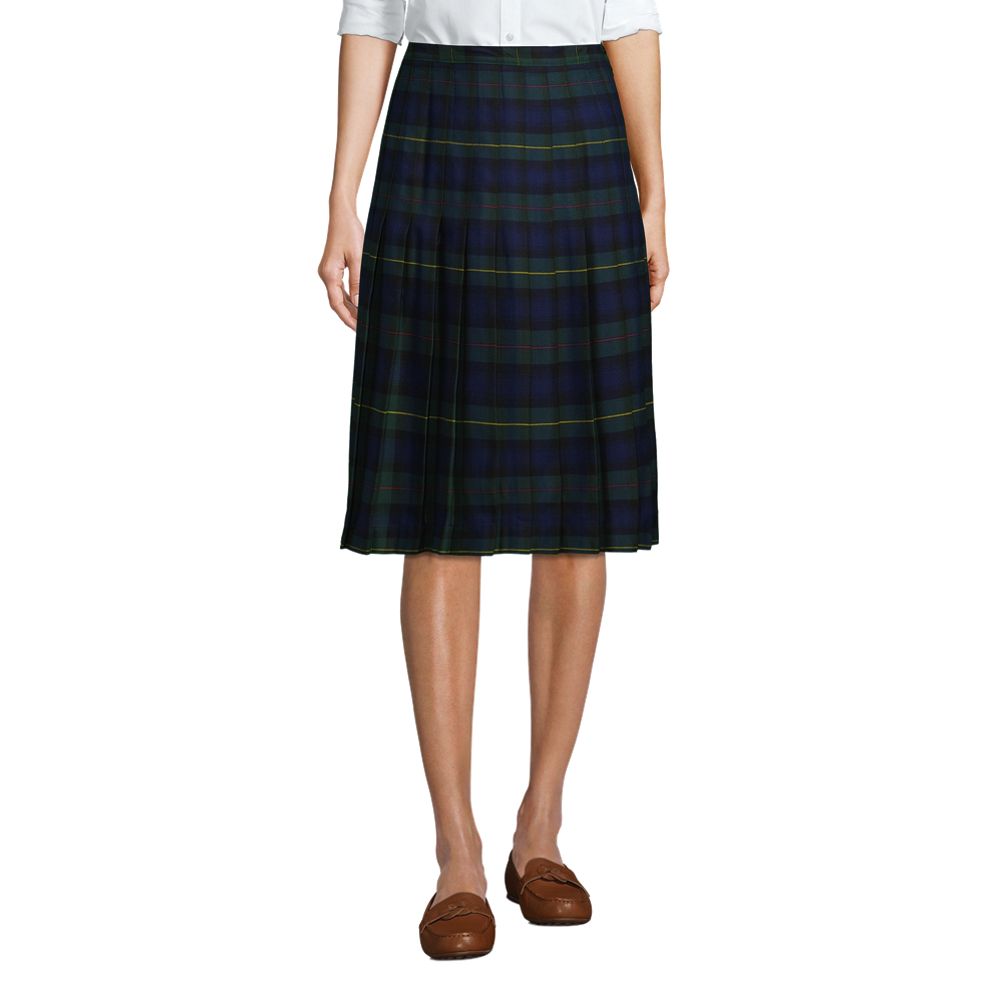 Women's pleated outlet check skirt